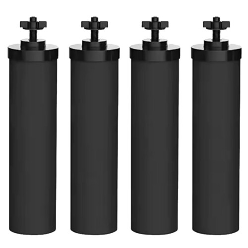 BB9-2 Activated Carbon Water Filter 4 Pack for Black for Berkey Gravity Fed Purification System Replacement