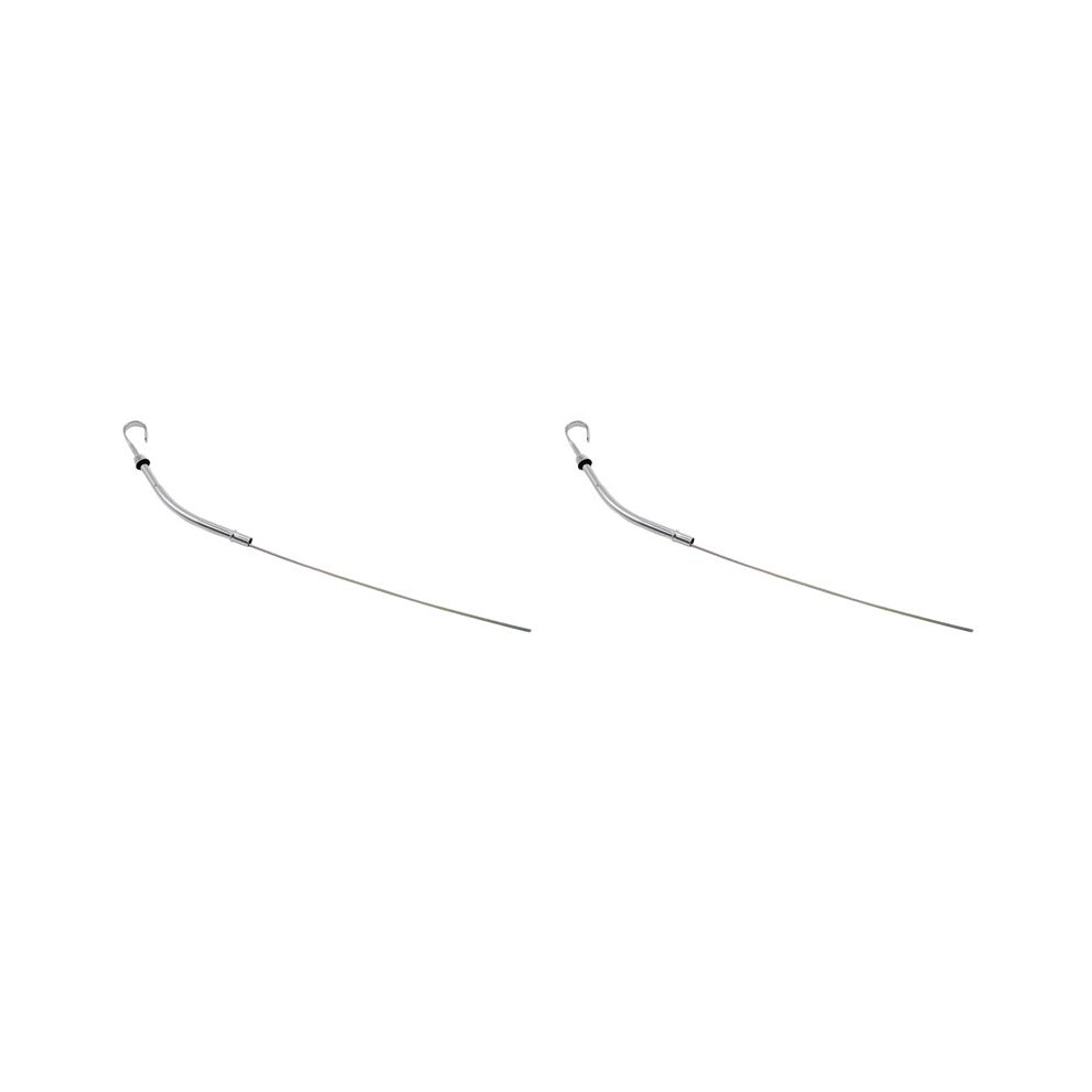 2X Oil Engine Dipstick Tube Chrome For 1955-79 Sb Chevy Engine 283 305 327 350 383 400 Drivers 4957 4714268352820