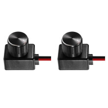 2X Universele 12/24V Laagvolt PMM LED-Dimmer met Metalen Knop voor LED-Camperverlichting, Plafondverlichting, Voertuigen en Vrachtwagens