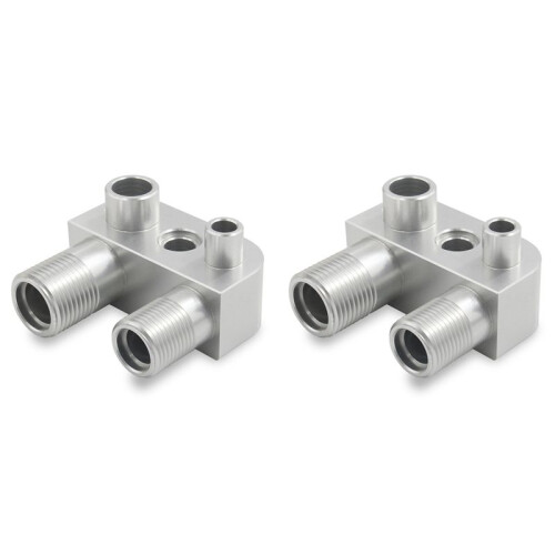 2X for LSX LS3 Engine Swap Conversion A/C  Compressor Adapter Fitting, AC Compressor Aluminum Adapter