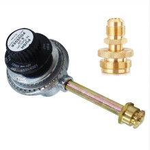 Adjustable Grill BBQ Regulator Valve with 1lb Brass Adapter for Char Broil Grill2Go 2012 and Recent Old Model 29103224A
