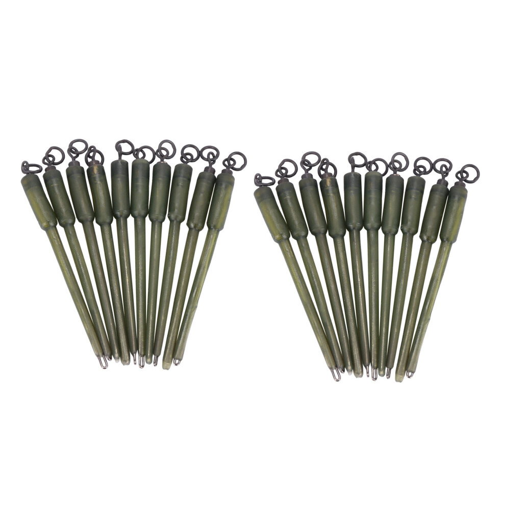 20Pcs Carp Fishing Connector Swivels Pva Tube Bags Stems Solid Bag Stems Lead Insert End Terminal Tackle 4714072975819