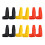 12Pc Electric Guard Motor Winch Cable Terminal Boot Rubber Cover Black+Red+Yellow 1