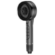 4 Modes Self-Cleaning Shower with Silicone Brush One-Key Stop Water Massage High Pressure Showerhead with Filter