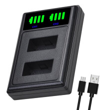 AHDBT-301 302 LED USB Charger for Hero3+Go Pro Hero 3 Hero 3 HD Cameras 301, LED Display Dual-Slot Chargers