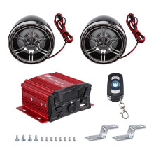 12V Motorcycle Antitheft Stereo Speaker 4 Channel High Power FM Radio MP3 Stereo Speakers with LCD Display