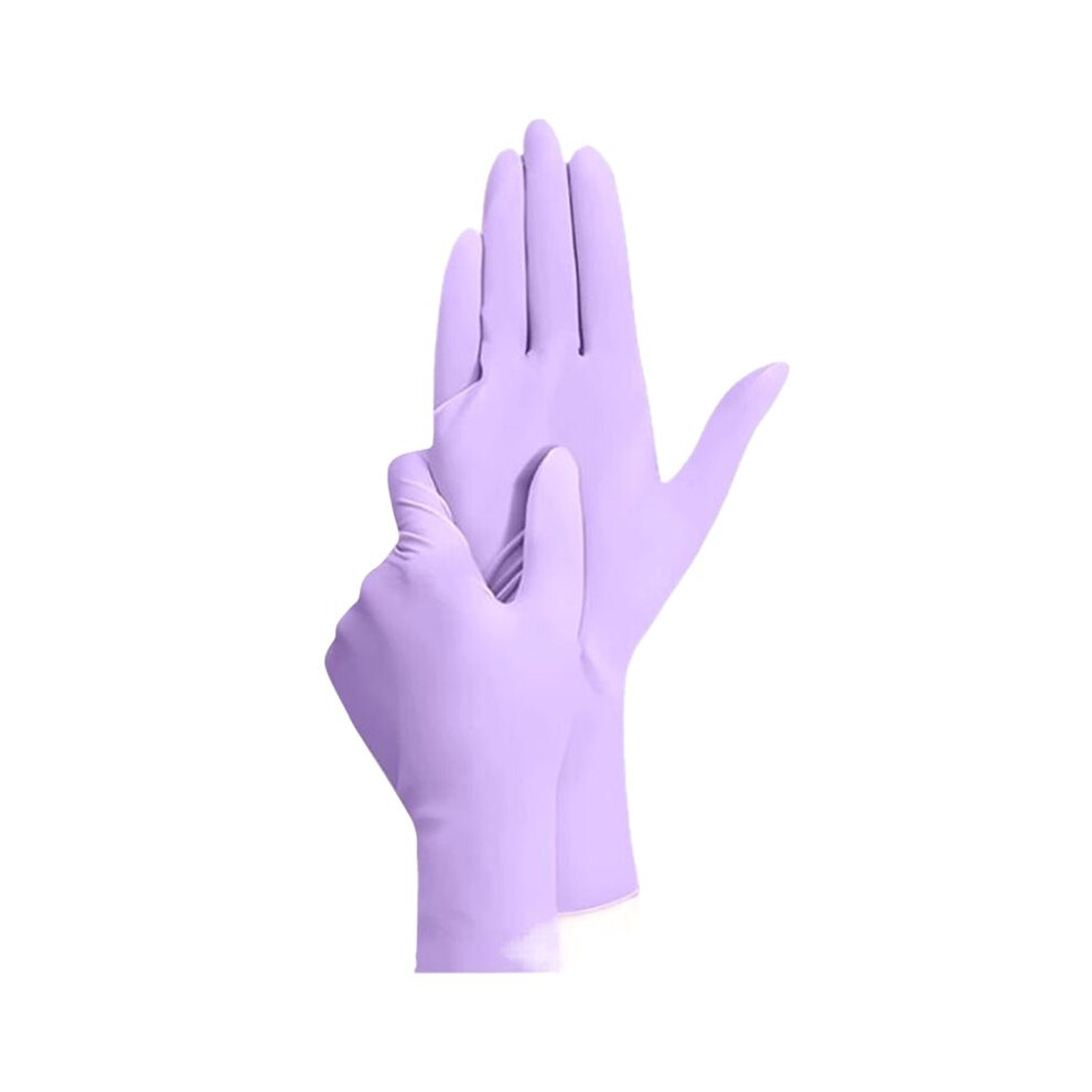 Lilac 100Pcs Nitrile Exam Gloves Disposable Glove Food Grade Sterile Powder Free Protection Gloves For Cooking M