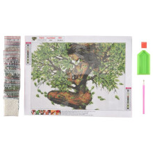 DIY Diamond Painting Tree Paste Diamond Embroidery Round Resin Diamond Stitch Home Wall Decor 30X40cm