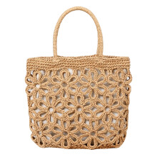 Casual Hollow Straw Frauen Handtasche Wicker Woven UmhäNgetasche Sommer Strand Rattan Tasche GroßE KapazitäT Tote Bali GeldböRse