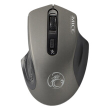 IMice G1800 Computer Mouse, 2.4G Wireless Silent Optical Gaming Mouse for Pc, Laptop, (Gray)