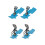 Multipurpose 4 Thread Steel Metal Sergers-Long handle blue pre 2