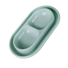 Cats Feeders with Ants Resistant Double Bowls for Food-Gray S