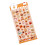 Kunststoff-Glitzer-Aufkleber,- orange. Farbe 1
