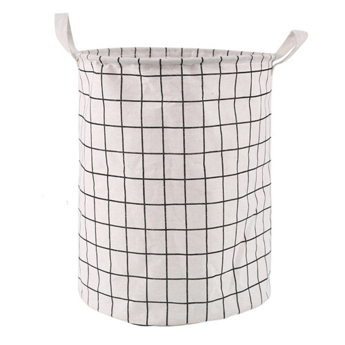 Efficient Space Saving Foldable Grid Hamper for-White XXL