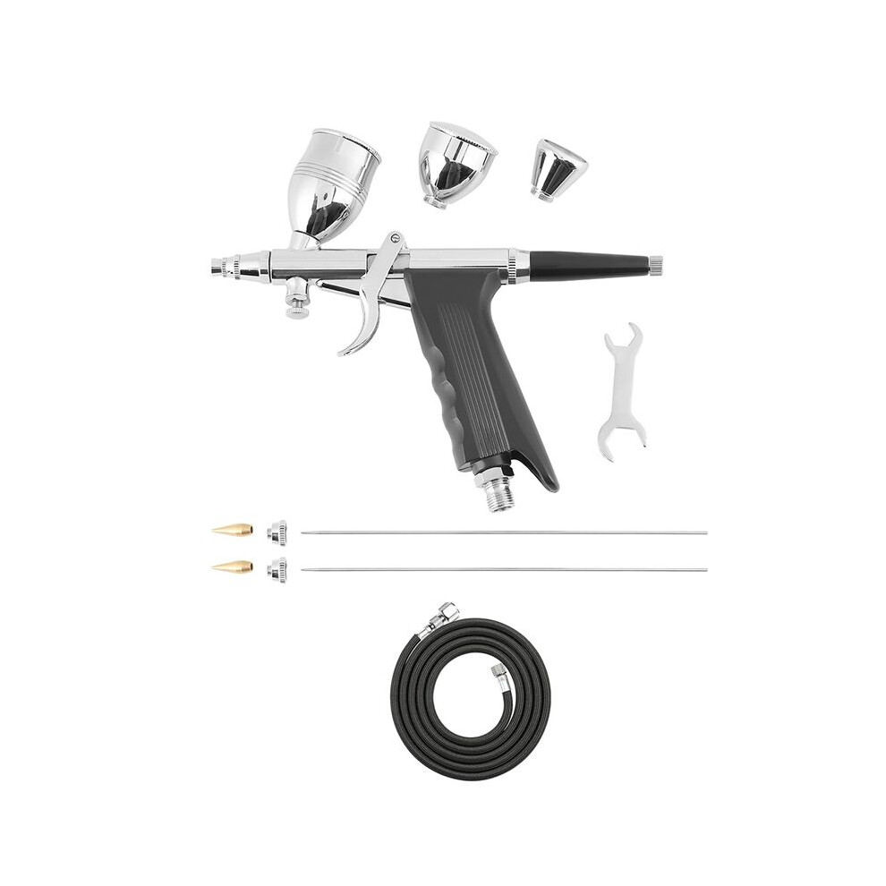 Airbrush Kit, Double Action Trigger Airbrush Airbrush Spray Tool Set for Painting Nails Cake Tattoo Makeup