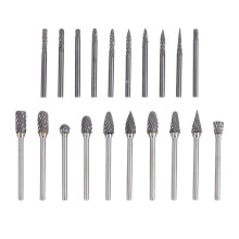 Double Cut Carbide Rotary Burr Set 20Pcs Die Grinder Bits 1/8 inch Shank Tungsten Carbide Cutting Burrs for Wood Working