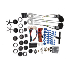 Kit de Conversion de RéGulateur de LèVe-Vitre éLectrique Universel 12 V à 2 Portes + 2 Interrupteurs