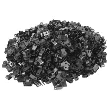 1000 Stuks 1/4 Inch Zwart Nylon R-Type Kabelklemmen voor Montage Binnen en Buiten Lichtslang Elektrische Draadklembevestiging
