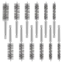 12 Pc Stainless Steel Bore Brushs Twisted Wire Drill Brushs Clubs Hosel Brush for Power Drill Impact Driver