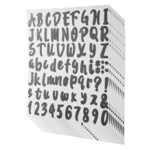 720 PeçAs Adesivo de Vinil Autoadesivo com 10 Folhas, Adesivos de NúMero de Letras Do Alfabeto para Caixa de Correio, Porta (Preto, 1 Polegada)