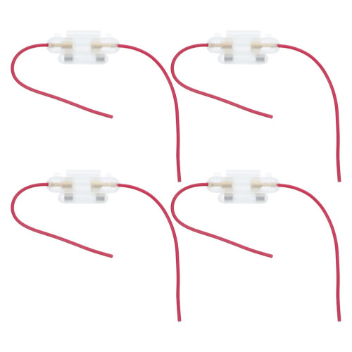 20Pcs Motorcycle Fuse Holder Replacement Plastic Metal Inline Adapter