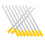 50Pcs Durable Iron Dinner Triangle Bell Mallets Yellow Rhythm Mallets 1
