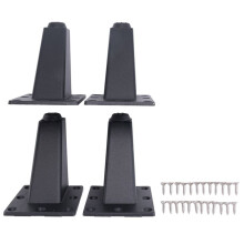 4 Pcs 8cm Adjustable Metal Furniture Leg Thick Aluminum Alloy Table Cabinets Feet Sofa Bed TV Cabinet Legs -Black