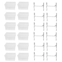 12-Delige Pegboard-Set met Plastic Bakken - Pegboard-Bakken met Haken - Pegboard-Accessoires Werkbankbakken Past op Peg Board