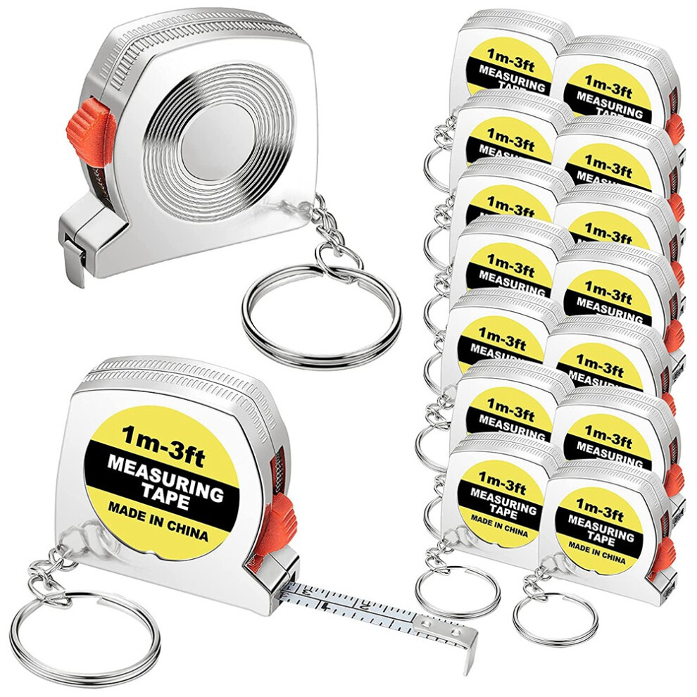 10Pcs Tape Measure Retractable 1M/3 Feet Functional Measuring Tape, Metric And Inch With Slide Lock For Body Measurement 6033640750664