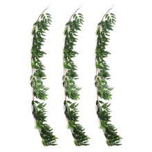 3-Pack (16,8 Ft) Konstgjorda Pilblad Vinstockar Kvistar - Falskt Silke HäNgande PilväXt GröNska GirlangsnöRe för Inomhusbruk