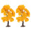 10Pcs Miniature Maple Tree Model Multi Color for Diorama Garden Decor 2