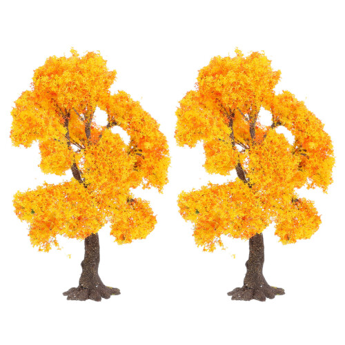 10Pcs Miniature Maple Tree Model Multi Color for Diorama Garden Decor 1