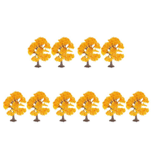 10Pcs Miniature Maple Tree Model Multi Color for Diorama Garden Decor 2