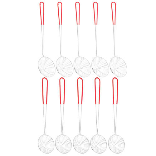 50Pcs Multi-Color Stainless Steel Kitchen Spider Strainer Spoons 2