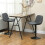 Homcom (Grey) HOMCOM Bar Stools Set of 2, Modern Armless Bar Chairs 1