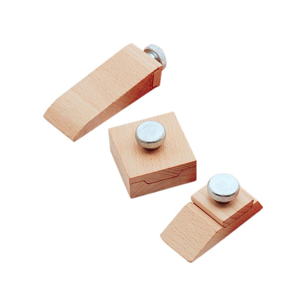 3Pcs Beech Sandpaper Grinding Block Diy Leather Trimming Polishing Bevel Sandpaper Grinding Block Wear Resistance 4713038431727