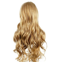28 Inches Medium Blonde Wave Women Long Curly Hair for Women Chemical Fiber Wig