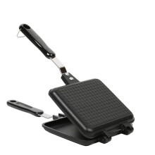 Sandwich Maker, Non-Stick Hot Sandwich Maker Panini Grill Pans with Handle Aluminum Flip Pan for Home Kitchen