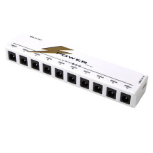Guitar Effects Power Supply Multi-Channel Power Supply 10-Port Monoblock Effects Power Supply Effects Accessories White