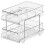 2 Tier Bathroom Organizer with Dividers,Multi-Purpose Slide-Out Clear Storage Container for Bathroom and Kitchen Counter 1