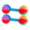 2PCS Grasp Training Dumbbell 0-1 Year Old Baby Auditory Perception Training Chewable Sand Hammer Rattle Toy 1
