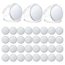 35PCS Blank Challenge Coins,1.6 Inch Engraving Blank Brass Coins with Acrylic Protection Boxes, for DIY Crafts B