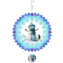 Wind Spinners 3D, Christmas Hanging Wind Spinner for Christmas Decor, 12inch Yard Art Decorations Christmas Gifts