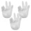 12Pcs Ceramic Hand Shape Egg Stand White Decorative Easter Tabletop 3