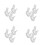12Pcs Ceramic Hand Shape Egg Stand White Decorative Easter Tabletop 4
