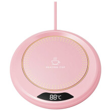 USB Heating Coaster Warm Heating Pad Constant 3Gear Digital Display Adjustment Touch Heater for Home Coffee Milk -