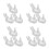 12Pcs Ceramic Hand Shape Egg Stand White Decorative Easter Tabletop 6