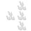 12Pcs Ceramic Hand Shape Egg Stand White Decorative Easter Tabletop 7