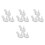 12Pcs Ceramic Hand Shape Egg Stand White Decorative Easter Tabletop 10