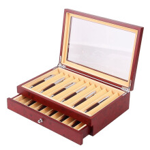 23 Slots Houten Pen Opbergdoos Luxe 2 Laags Pen Display Organizer Transparant Venster Vulpen-Verzameldoos 2